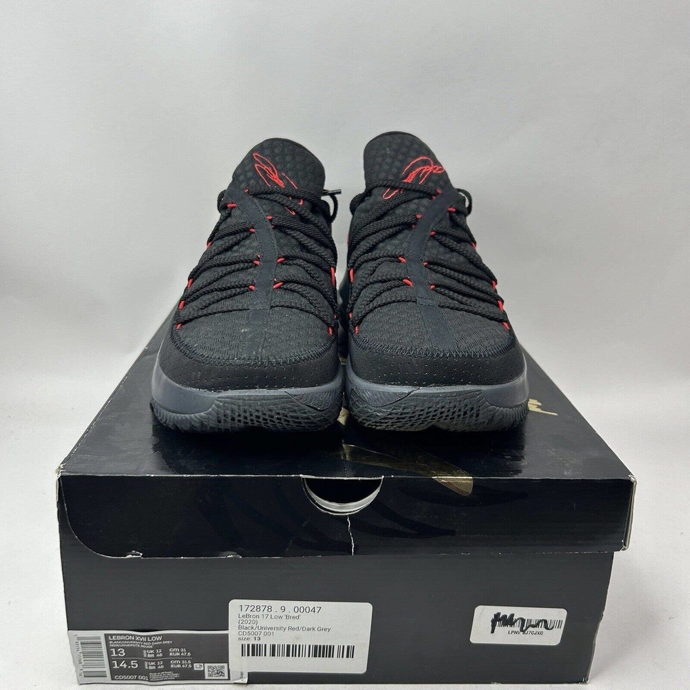 Nike Shoes Lebron 17 XVII Low “Bred/Black Red” 2023 - Picture 2 of 5